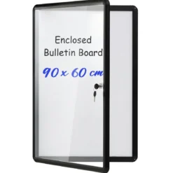 Abschließbarer Schaukasten Infokasten mit Magnetische und Beschreibbare Rückwand 84 x 54 cm