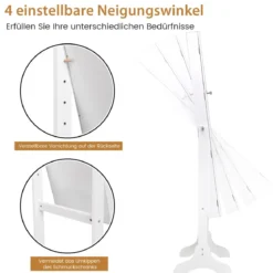 Abschließbarer Schmuckschrank mit Verstellbarem Winkel & Ganzkörperspiegel Schmuckregal