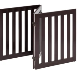 Absperrgitter Hunde 60cm Hoch Schutzgitter Holz Klappbar 3 Paneelen Braun
