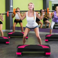 Aerobic Stepper Höhenverstellbarer Steppbr mit 3 Stufen Stepper 250kg belastbar