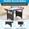 Airhockey Tisch Elektrisch Air Hockey Spieltisch mit LED-Anzeigetafel Lufthockey Tisch 130 x 61 x 76 cm