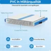 Airtrack Matte Aufblasbare Gymnastikmatte Tragbare Tumbling Matte mit Elektrischer Luftpumpe Blau + Grau