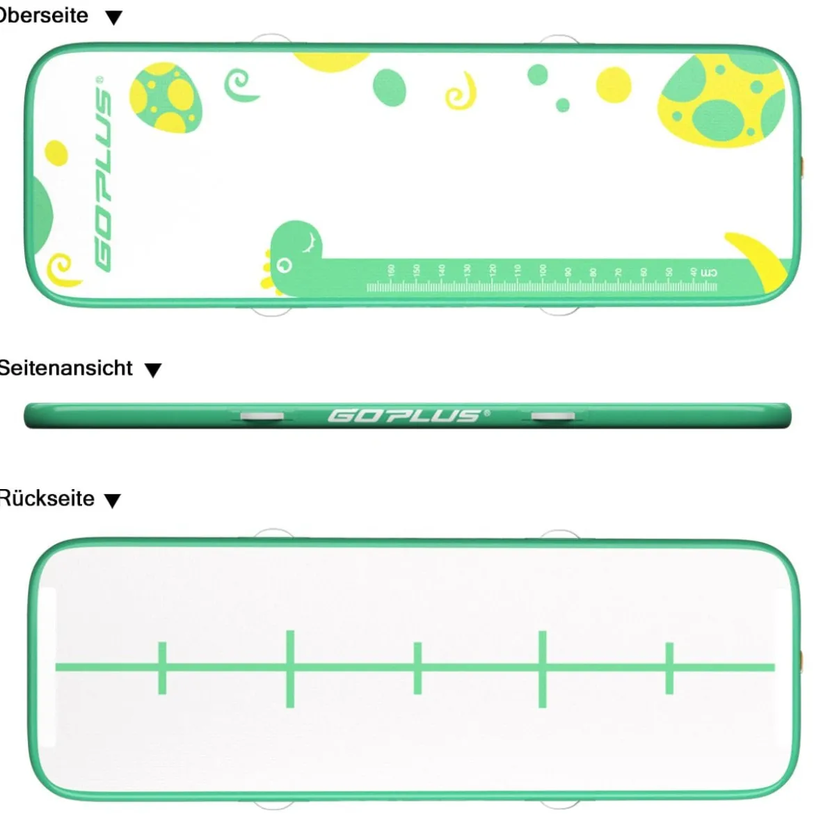 Air Track Weichbodenmatte Aufblasbare Turnmatte Trainingsmatte inkl. Elektrischer Pumpe 300 x 100 cm Farbwahl