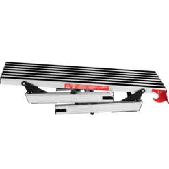 Alu Arbeitsplattform Klappwerkbank mit Antirutschmatten 126 x 52,5 x 49,5 cm Silber