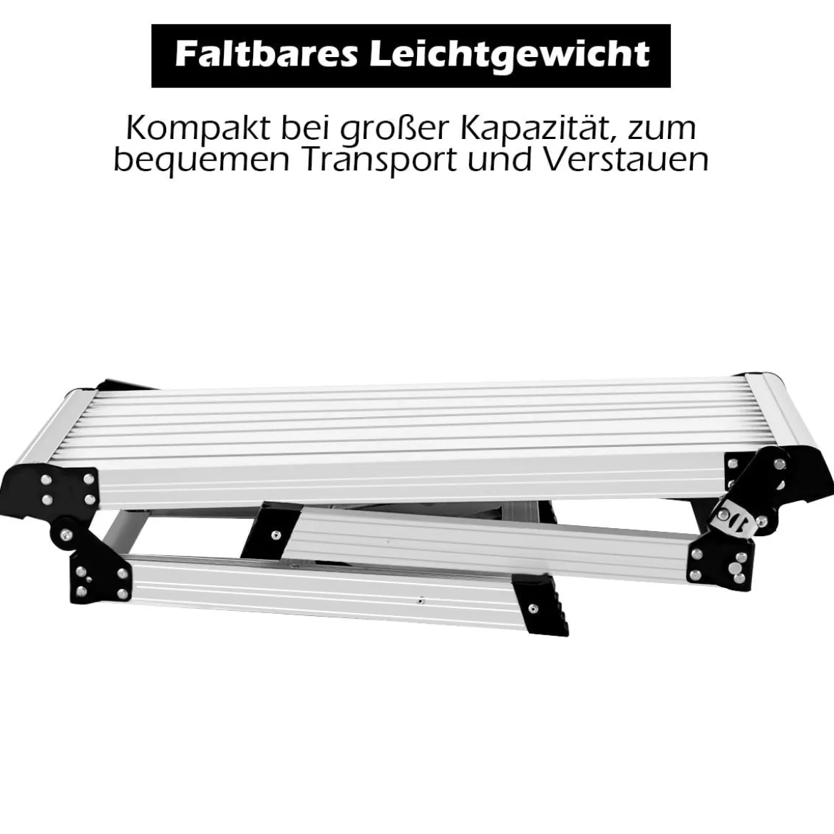 Aluminiumplattform Klappbare Werkbank Trittleiter Arbeitsbühne 150 kg