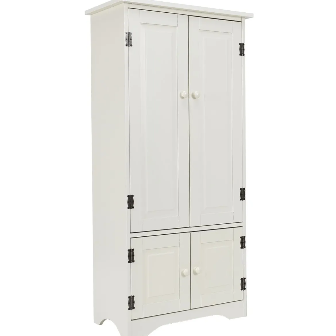 Antik Holz Highboard Hochschrank Kommode mit Verstellbaren Ablageboden