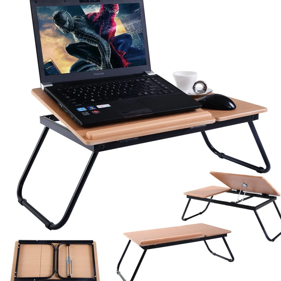 Arbeitstisch Laptoptisch Notebooktisch Betttisch Betttablett Tisch Faltbar Lapdecks