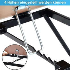 Arbeitstisch Laptoptisch Notebooktisch Betttisch Betttablett Tisch Faltbar Lapdecks Natur+Schwarz