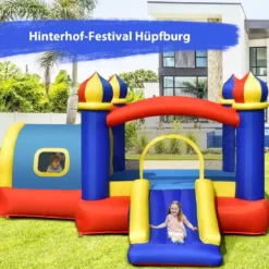 Aufblasbare Hüpfburg für ein Festival Tragbares Hüpfhaus 335 x 382 x 210 cm