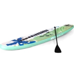 Aufblasbares Stand Paddle Board Stand Up Surfbrett Schwimmendes Board 335 x 76 x 16 cm Grün