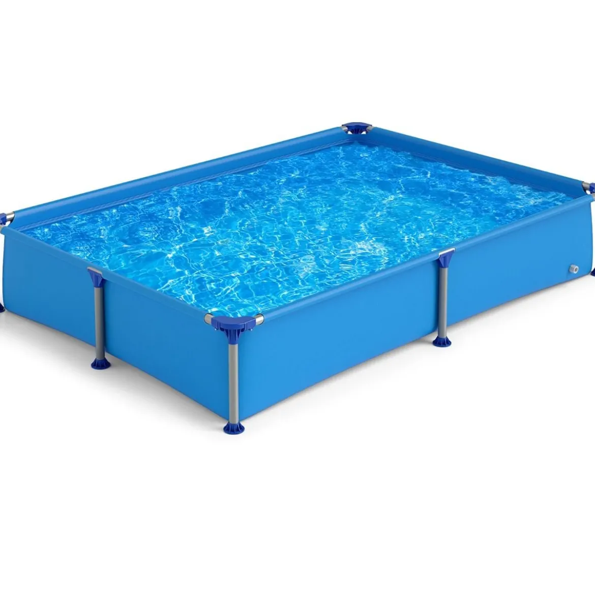 Aufstellpool Rechteckiger Outdoor-Pool für Kinder ab 3 Jahren mit Metallrahmen für Hof 228 M x 159 M x 42 CM