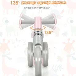 Baby-Dreirad Dreirad für Kinder im Altervon 1-3 Jahren Balance Bike Kinderlaufrad Lauflernrad Rosa