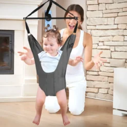 Baby Jumper Türhopser Babyschaukel Verstellbarer Baby-Hängeschaukelsitz Grau