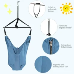 Baby Jumper Türhopser Babyschaukel Verstellbarer Baby-Hängeschaukelsitz Blau
