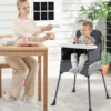 Baby Klappbarer Hochstuhl mit Verstellbarem Tablett & Tragetasche Kinderhochstuhl Babystuhl