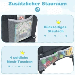 Baby Klappbarer Hochstuhl mit Verstellbarem Tablett & Tragetasche Kinderhochstuhl Babystuhl