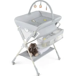 Baby Wickeltisch Klappbare Wickelstation mit Aufbewahrungstasche Ablage Spielzeug