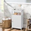 Badezimmerschrank mit Einzeltür und Verstellbarem Einlegeboden Weiß