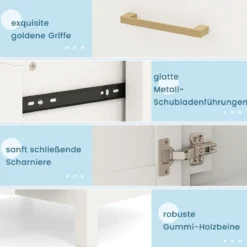 Badezimmer Waschbeckenmöbel mit Becken & 2 Schubladen & 2 Türen Badezimmerschrank