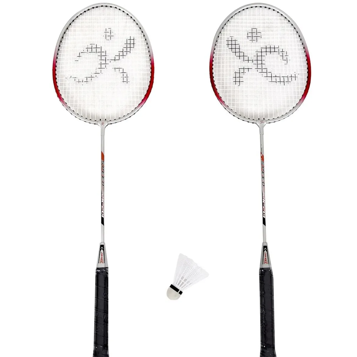 Badminton Netz Set Höhenverstellbares Federballnetz mit Federball und Federballschläger Gelb