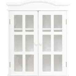 Badschrank Medizinschrank Hängend Badezimmerschrank für Bad 53 x 22 x 66,5 cm Weiß