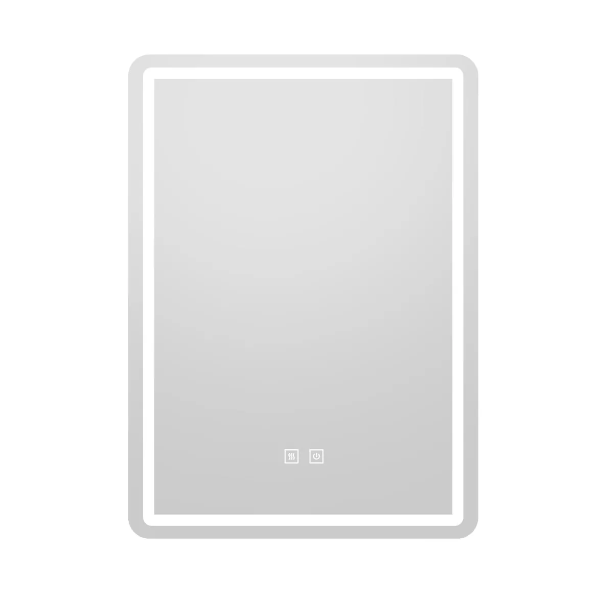 Badspiegel mit Beleuchtung LED-Spiegel mit 3 Lichtfarben & Entnebelungsfunktion 70 x 50 cm Schwarz
