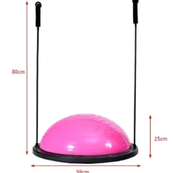 Balance Trainer Ball Yoga Pilates Gymnastikball Körperbalance Flexibilität Rehabilitation ø59cm- rosa