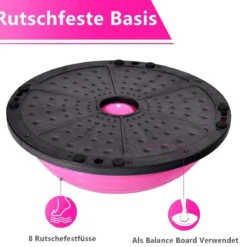 Balance Trainer Ball Yoga Pilates Gymnastikball Körperbalance Flexibilität Rehabilitation ø59cm- rosa