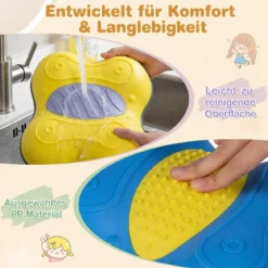 Balanciersteine für Kinder ab 3 Jahren 6er Set Stapelbar Trittsteine mit Abgerundeten Kanten