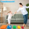 Balanciersteine für Kinder Stapelsteine rutschfest Flusssteine für Indoor & Outdoor Stepping Stones bis 80 kg Belastbar (Rechteckig)