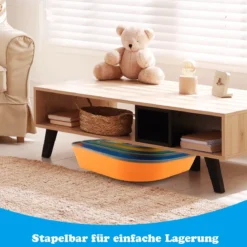 Balanciersteine für Kinder Stapelsteine rutschfest Flusssteine für Indoor & Outdoor Stepping Stones bis 80 kg Belastbar (Rechteckig)