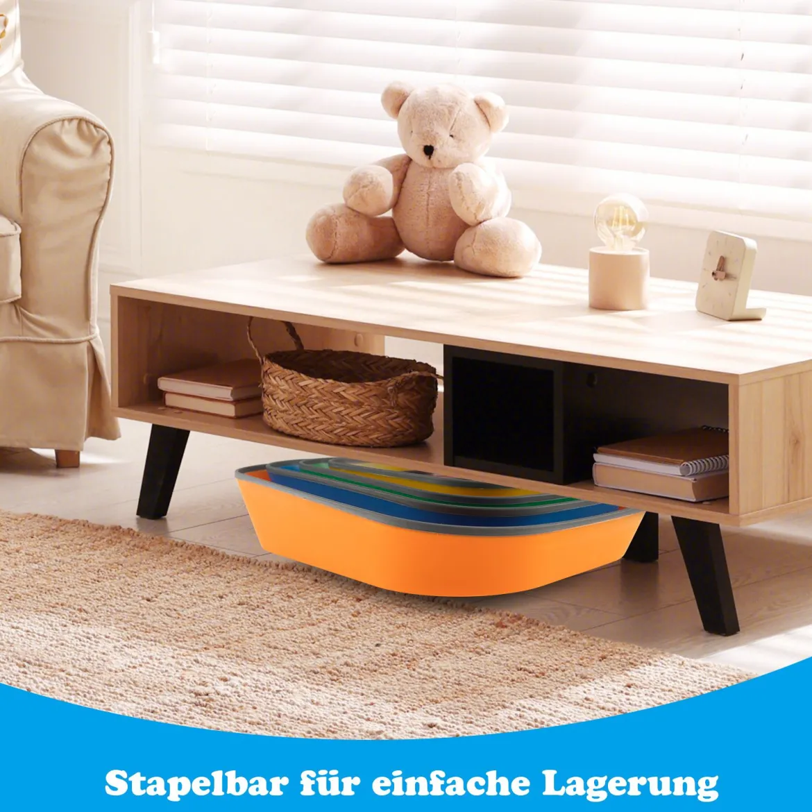 Balanciersteine für Kinder Stapelsteine rutschfest Flusssteine für Indoor & Outdoor Stepping Stones bis 80 kg Belastbar (Rechteckig)