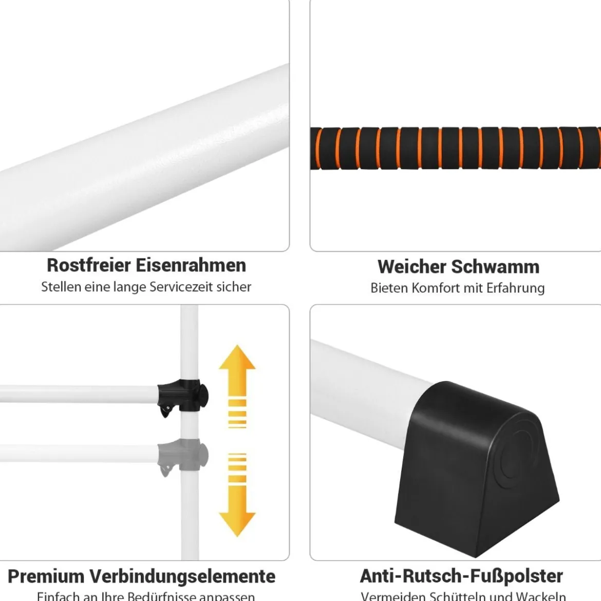 Ballet-Bar Ballettstange Ballett/Stretch Barre Höhenverstellbar Mobil 123 x 71 x 119CM
