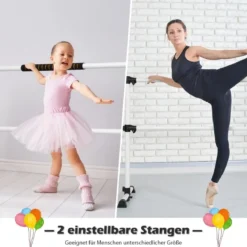 Ballet-Bar Ballettstange Ballett/Stretch Barre Höhenverstellbar Mobil 123 x 71 x 119CM