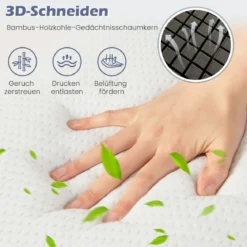 Bambus-Aktivkohle Kopfkissen 2er Set 40 x 60 cm Schlafkissen für schmerzlindernden Schlaf Weiß