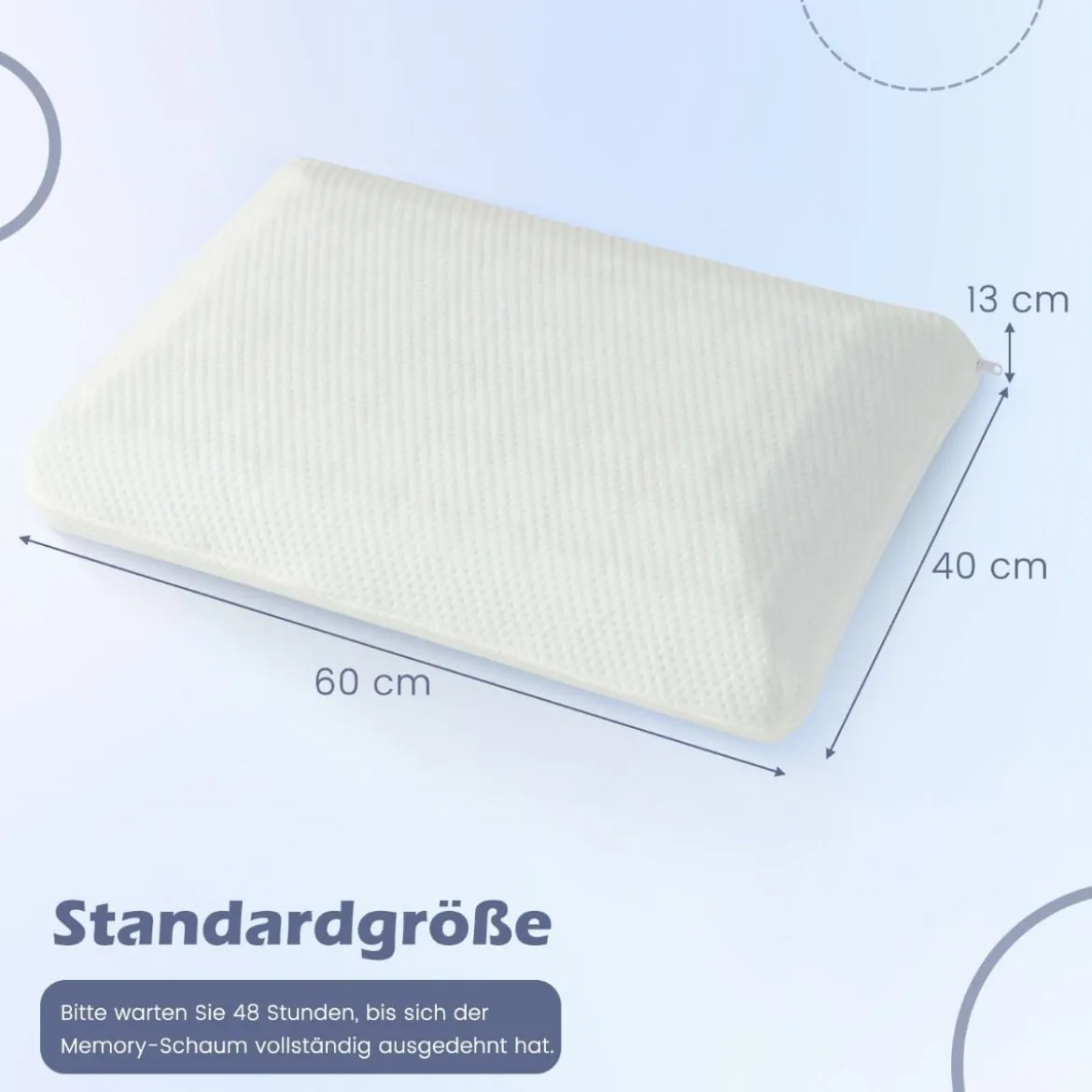 Bambus-Aktivkohle Kopfkissen 2er Set 40 x 60 cm Schlafkissen für schmerzlindernden Schlaf Weiß