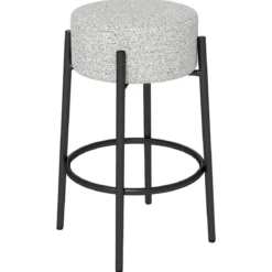 Barhocker Sitzhöhe 68cm Thekenhocker gepolstert Sitzhocker mit Fußstütze