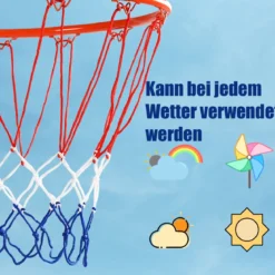 Basketballkorb an der Wand befestigter Basketballkorb Profi Dunking Basketballkorb für drinnen und draußen Orange-Rot