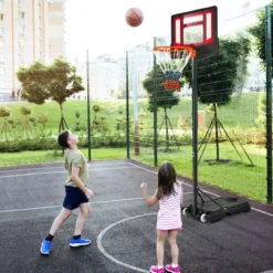 Basketballständer 90/158-210 cm höhenverstellbar Basketballkorb mit Ständer wetterbeständig Indoor Outdoor