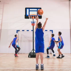 Basketballständer 90/158-210 cm höhenverstellbar Basketballkorb mit Ständer wetterbeständig Indoor Outdoor