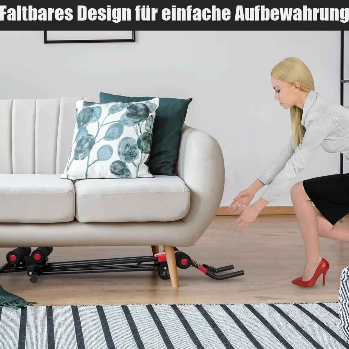 Bauchtrainer Rückentrainer AB Bauchmuskeltrainer klappbar Heimtrainer mit LCD-Display