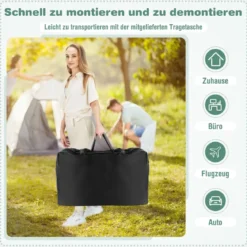 Beistellbett für Babys zusammenklappbares tragbares Babybett Dunkelgrau