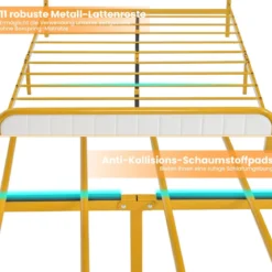 Überzogenes Doppelbett mit gepolstertem Kopfteil geräuschfreie Matratzen-Grundlage