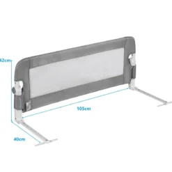 Bettgitter für Kleinkinder klappbares Sicherheitsgitter 105 x 40,5 x 42 cm Dunkelgrau