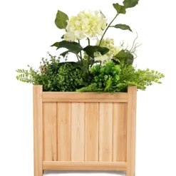 Blumenkasten Hochbeet Holz Blumenbeet Blumentopf klappbar Pflanzkasten Garten Frühbeet 38x38x35cm