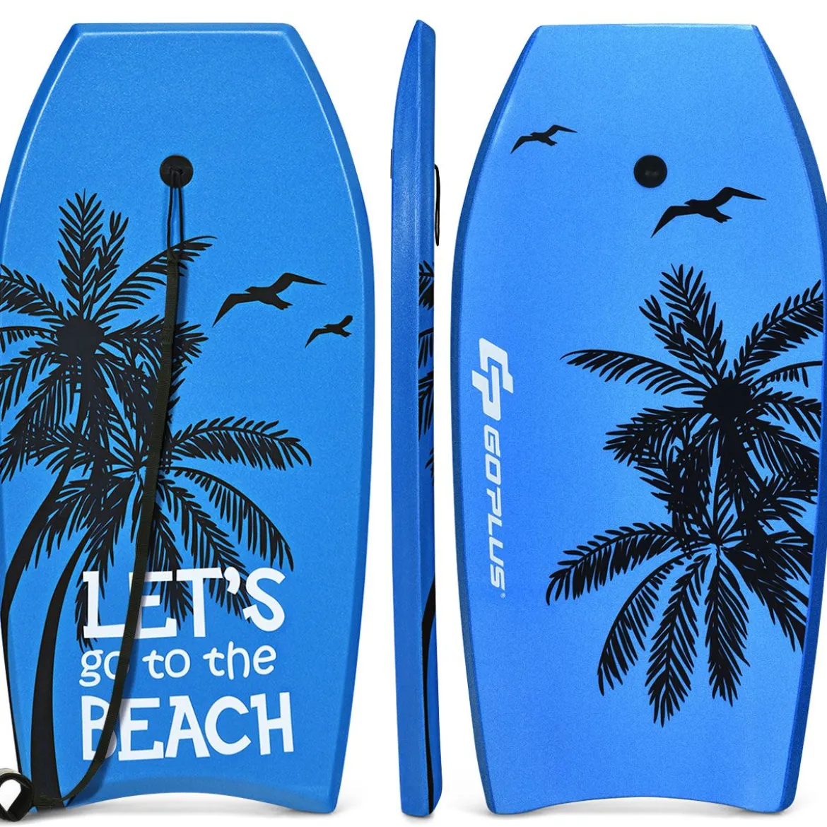 Bodyboard leichtgewichtig Schwimmbrett für den Strand für Kinder & Erwachsene 106cm Blau