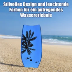 Bodyboard leichtgewichtig Schwimmbrett für den Strand für Kinder & Erwachsene 106cm Blau