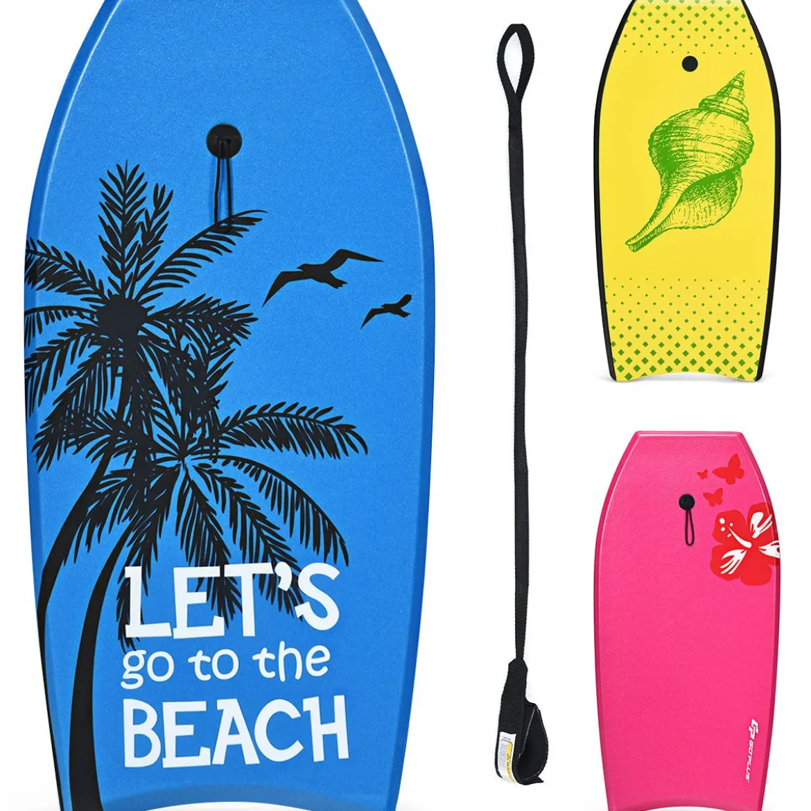 Bodyboard leichtgewichtig Schwimmbrett für den Strand für Kinder & Erwachsene 106cm Blau
