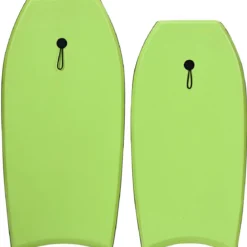 Bodyboard leichtgewichtig Schwimmbrett mit EPS-Kern & XPE Oberfläche für den Strand für Kinder & Erwachsene 106cm Grün