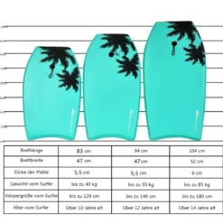 Bodyboard Surfboard Sup-Board Schwimmbrett Schwimmboard 94 x 47 x 5,5 cm Grün